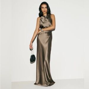 Reformation Anaiis Silk Maxi Dress Morel Size 2 NWT